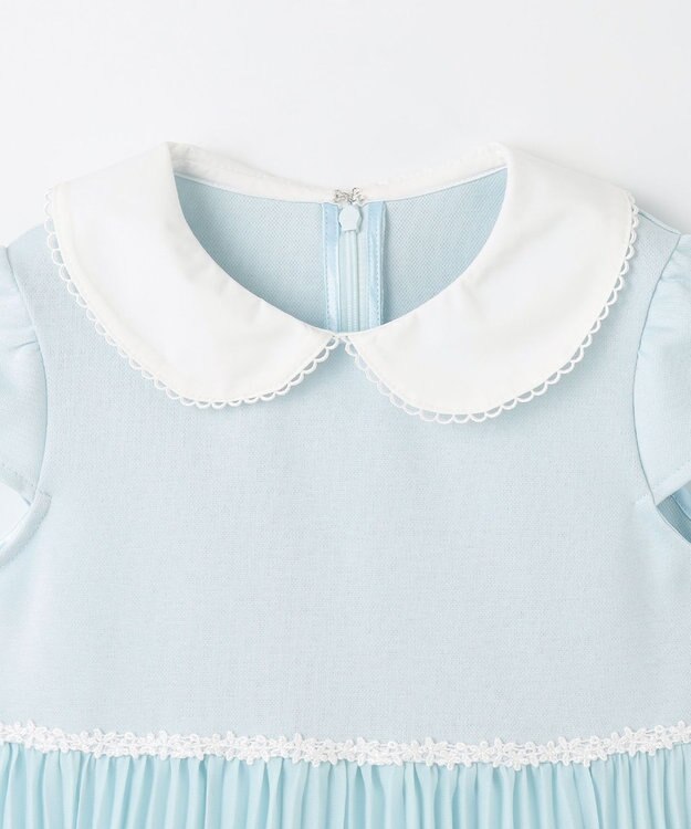 ANY KIDS 【2点セット】ジャケット＋シフォンプリーツワンピース サックスブルー