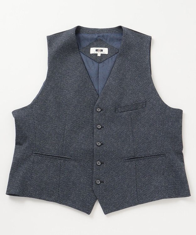 JOSEPH ABBOUD 【キングサイズ】ツィーディジャージー ベスト ブルー系7