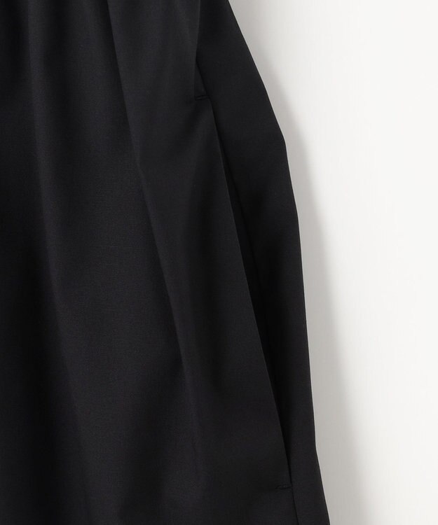 #Newans 【アイロンいらず】ウエストギャザーワンピース ブラック