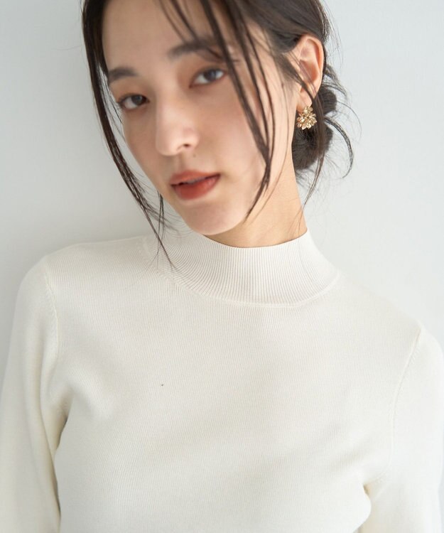 YECCA VECCA ハイネックリブニット Ivory