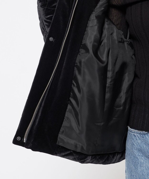 uncrave ベロア キルティング ブルゾン（uncrave WHITE） ブラック