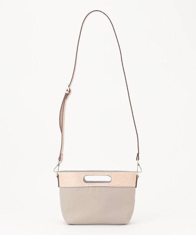 自由区 エンボスクロコマルチＷＡＹバッグ ローズ系