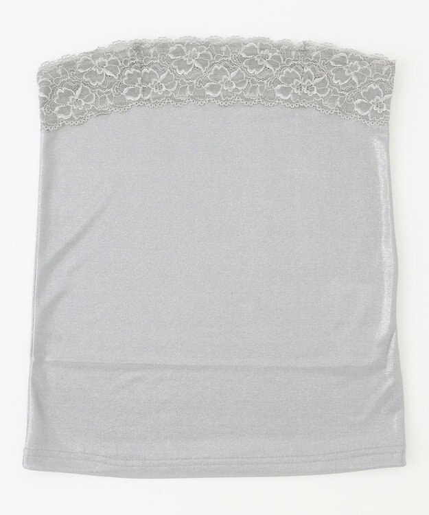 GRACE CONTINENTAL 箔プリントレースベアトップ グレー