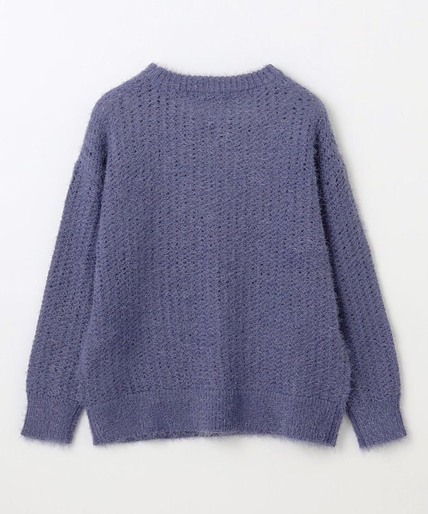 ANY 【洗濯機可】フェザーメッシュニット ロイヤル