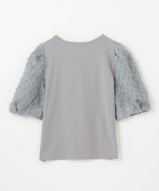 ANY L シルケットスムースジャガードスリーブプルオーバー グレー