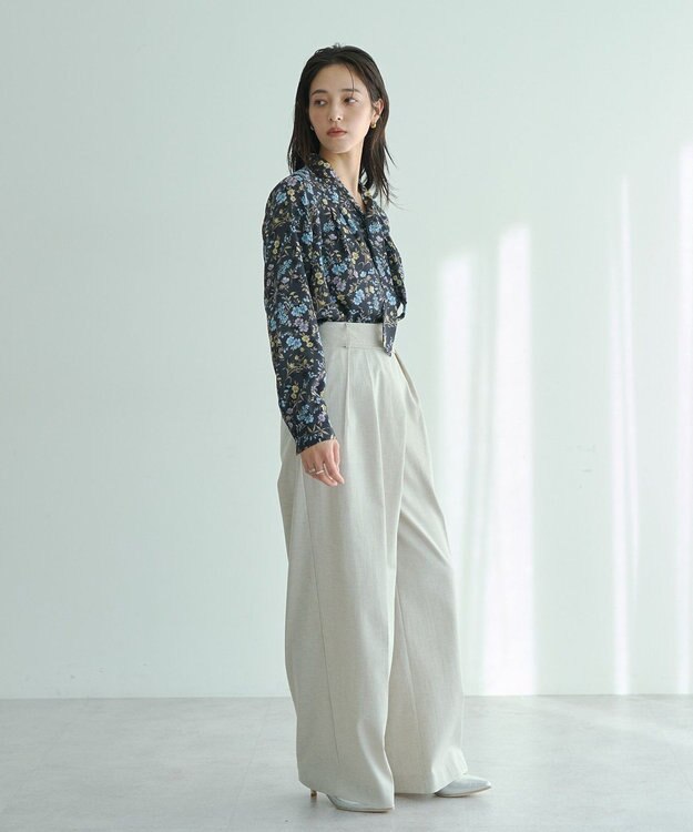 YECCA VECCA メタルホックワイドパンツ Light Beige