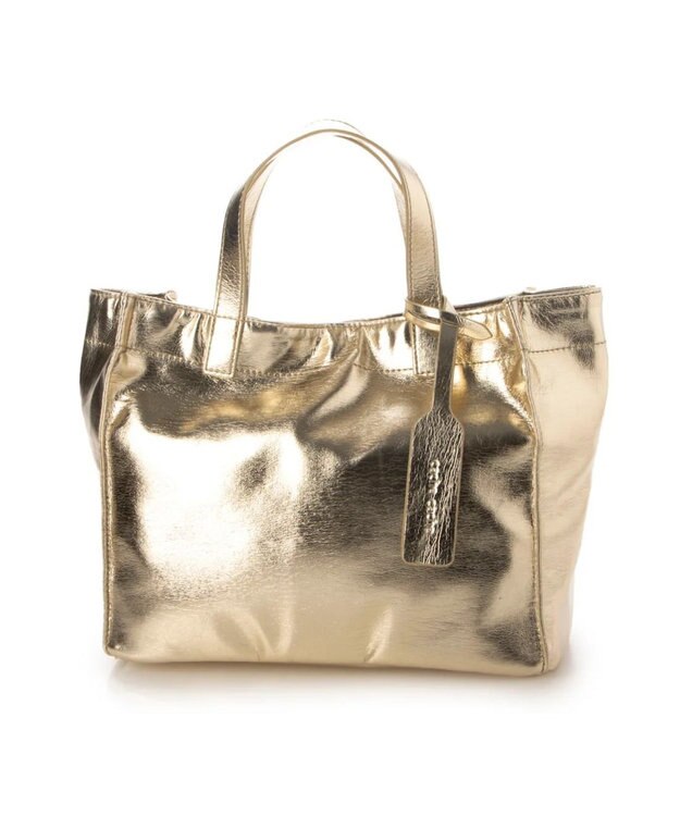 UNBILLION カシュカシュ cachecache / ソフトメタリックショッパートートS ライトゴールド