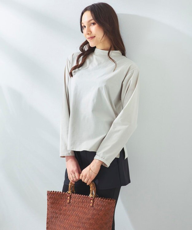 OP／FILA 【ocean pacific】モックネックラッシュガード付き 水着5点セット ベージュ