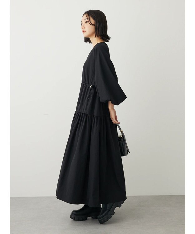 Green Parks ・ＥＬＥＮＣＡＲＥ　ＤＵＥ　ドロストティアードワンピース Black