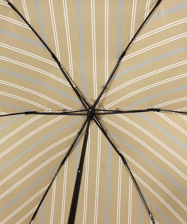 MOONBAT POLO RALPH LAUREN(ポロ ラルフローレン) 折りたたみ傘 ストライプ／日本製 ベージュ