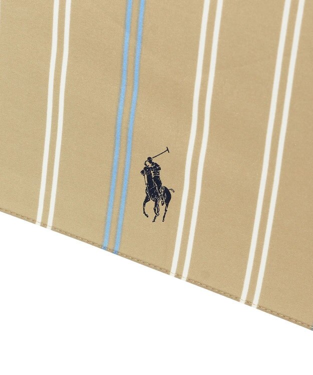MOONBAT POLO RALPH LAUREN(ポロ ラルフローレン) 折りたたみ傘 ストライプ／日本製 ベージュ