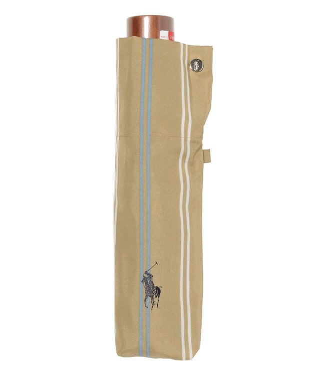 MOONBAT POLO RALPH LAUREN(ポロ ラルフローレン) 折りたたみ傘 ストライプ／日本製 ベージュ