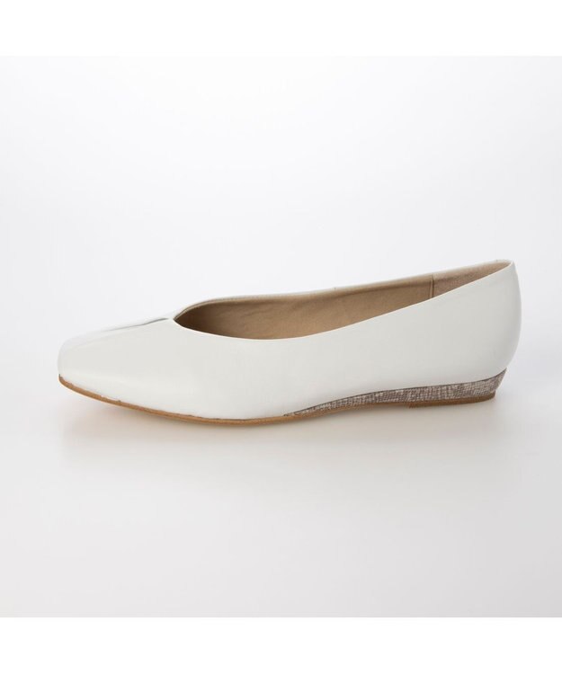 MODE ET JACOMO <MODE ET JACOMO>スクエアトゥフラットパンプス アイボリー