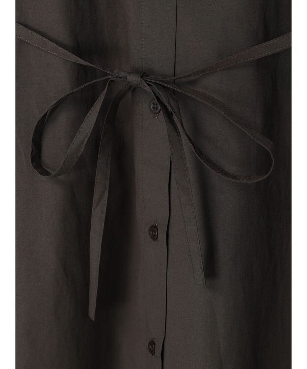 Green Parks ミドル丈シャツワンピースII Charcoal Gray
