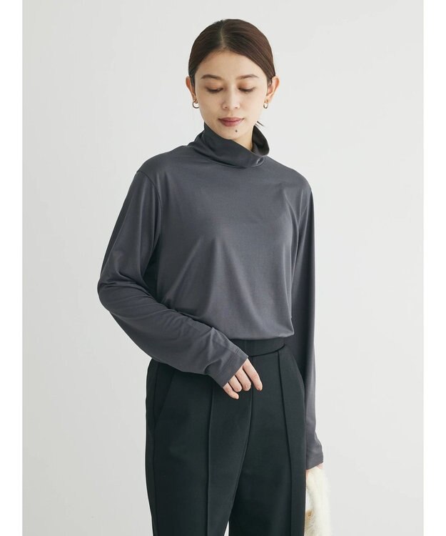Green Parks 吸湿発熱タートルカットソー Gray