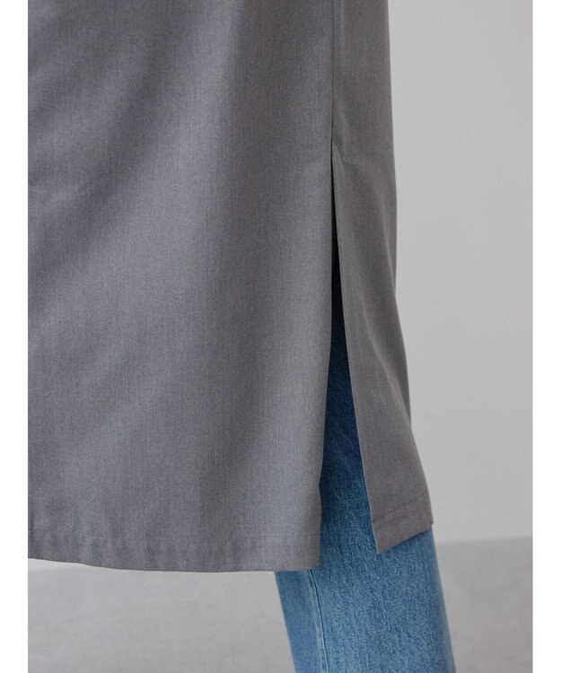 AMERICAN HOLIC ロングＶネックジレ Gray Mixture