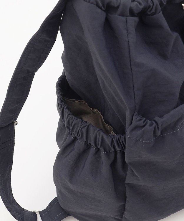 LA BAGAGERIE 【MONICA】クリンクルナイロン　ドロスト2WAYバッグ ネイビー