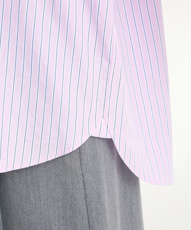 CRAFT STANDARD BOUTIQUE 【追加】バンドカラーシャツ ストライプピンク