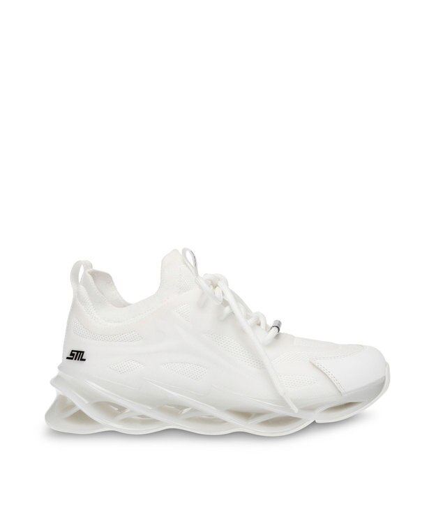 STEVE MADDEN ROCKETS スパイラルソールスニーカー ホワイトホワイト