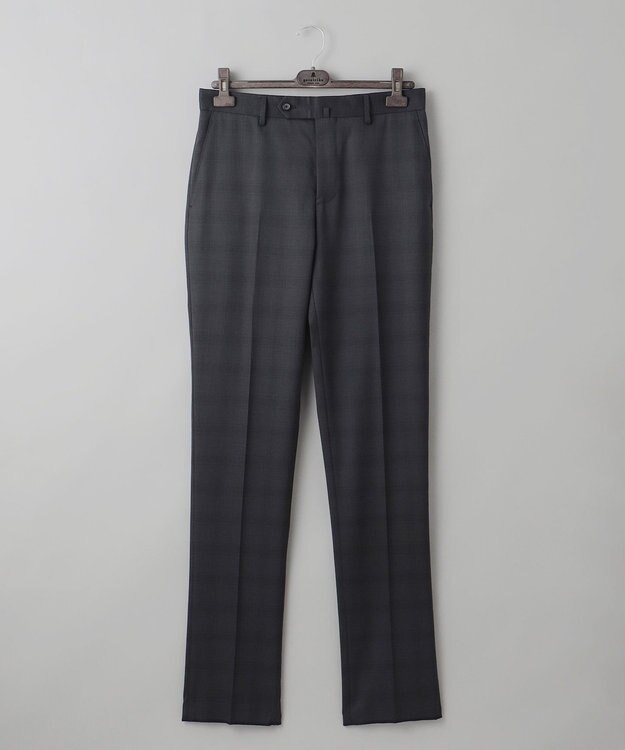 GOTAIRIKU 横に伸びる【TasmaniaWool/タマニアウール】ストレッチ スーツ_グレー格子柄 グレー格子地柄