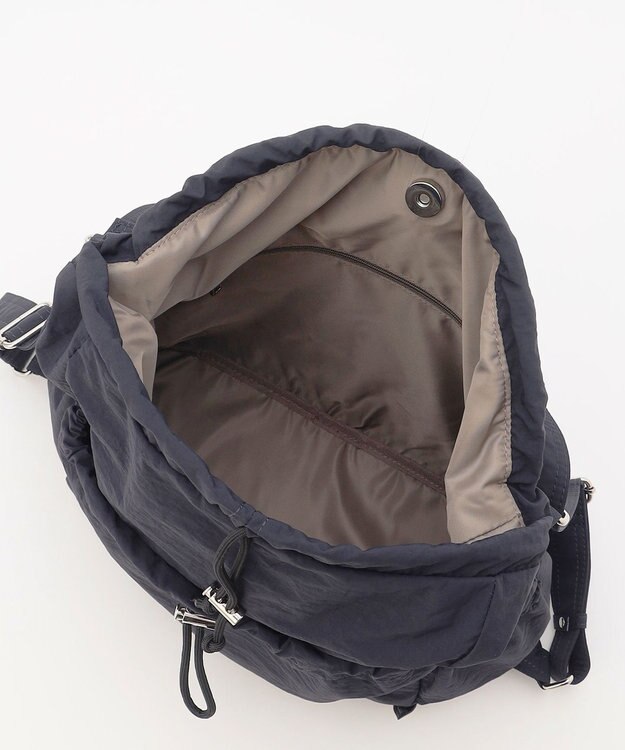 LA BAGAGERIE 【MONICA】クリンクルナイロン　ドロスト2WAYバッグ ネイビー