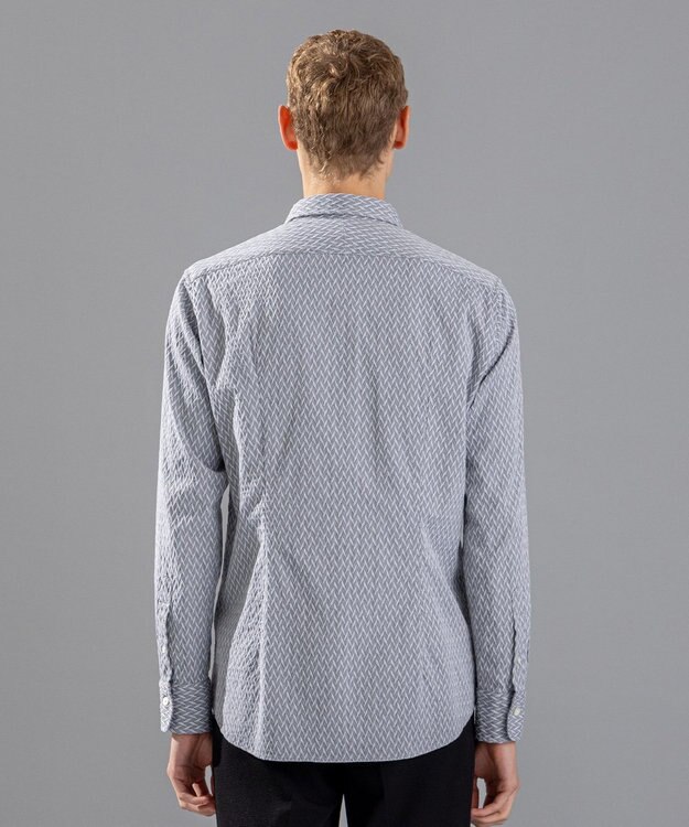JOSEPH HOMME アロージャガードストレッチ　レギュラーカラーシャツ ライトグレー系