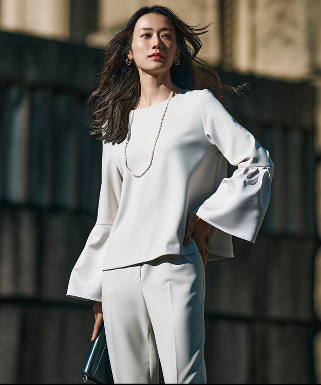 ICB L 【洗える】ミリオーネダンボールニットブラウス トープ系