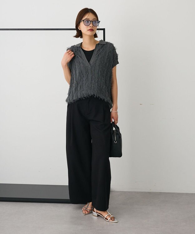 CRAFT STANDARD BOUTIQUE ワイドオーバルパンツ Black