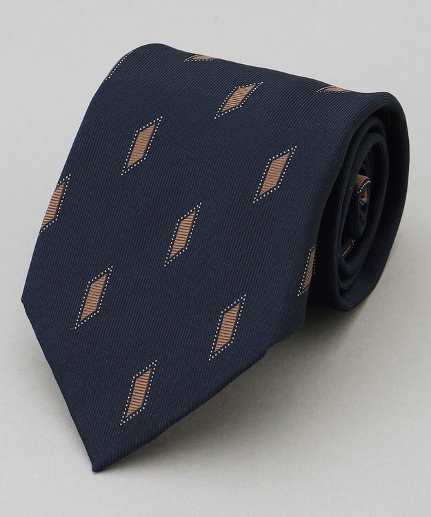 GOTAIRIKU GOTAIRIKU別注【日本製】シルク ネクタイ_ダイヤ柄 ネイビー系8