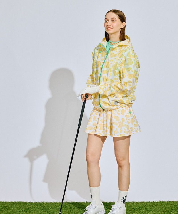 PW CIRCULUS 【撥水加工/ストレッチ】【WOMEN】アニマルドットブルゾン ゴルフウェア レディース イエロー系5