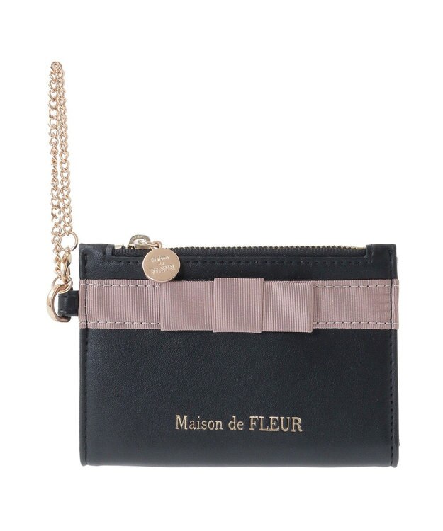 Maison de FLEUR グログランリボンフラグメントケース Black