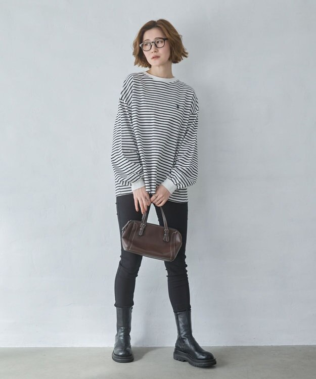 WEGO 【大好評により再入荷！】USPOLOだぼそでカラーロンT ホワイトボーダー