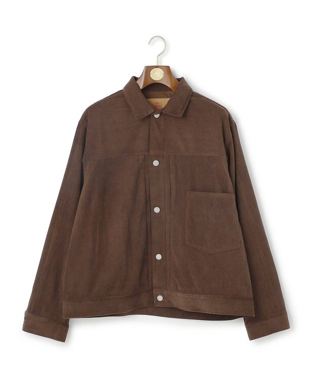 J.PRESS MEN 【WEB・一部店舗限定】トリコットコーデュロイ トラッカージャケット ブラウン系
