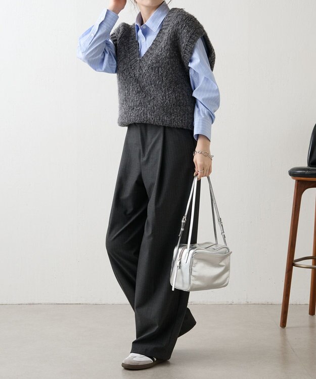 russet kuubo ボックストートバッグ(CE-1633) Silver