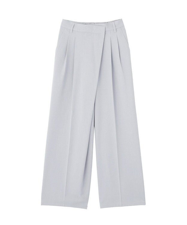 Green Parks アシメウエストタックパンツ Sax