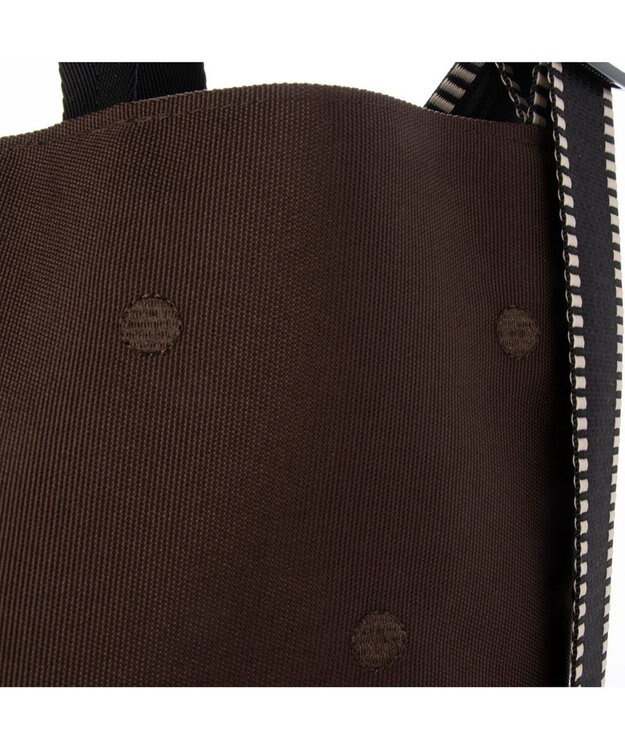 UNBILLION カシュカシュ cachecache / ドット刺繍ナイロン2wayショルダー チョコ