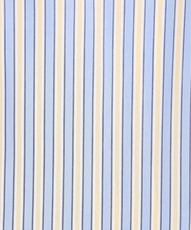 J.PRESS MEN 【SOMELOS】マルチストライプ バンドカラーシャツ イエロー系1