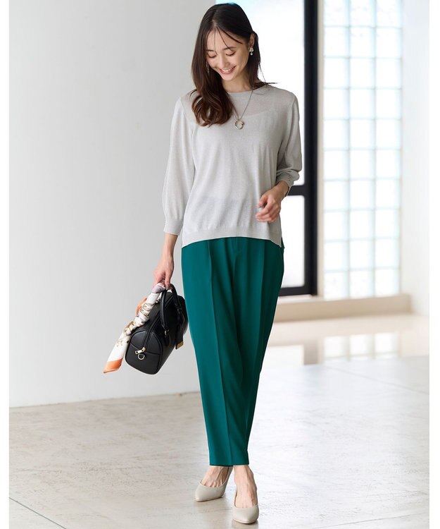 ANY SIS 【洗える】ラメ プルオーバー シルバー