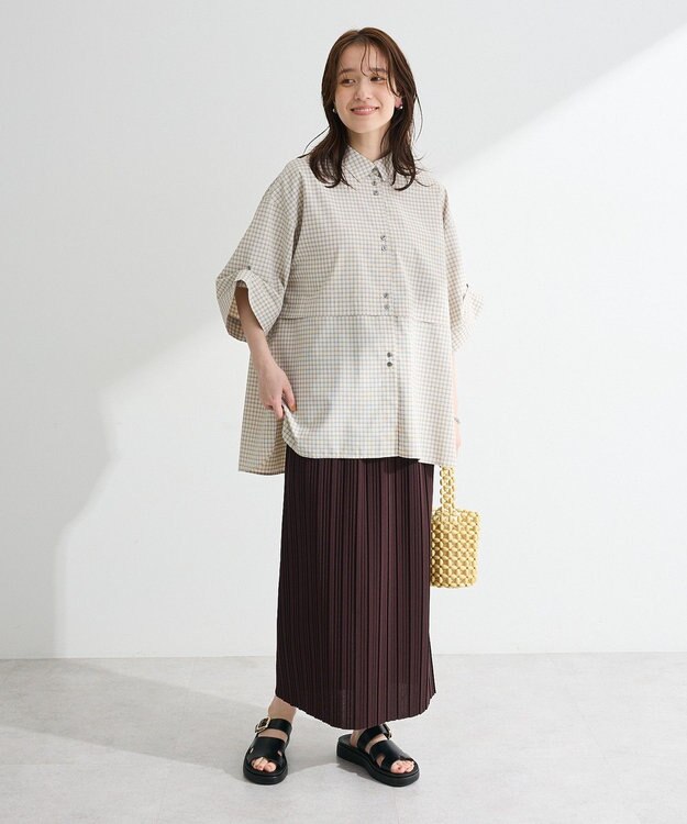 Green Parks プリーツスカート Brown