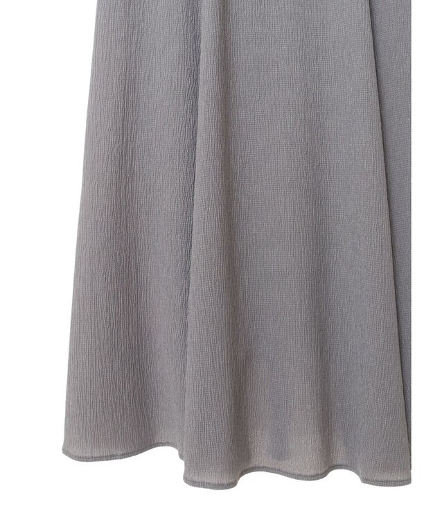 earth music&ecology ＳＥＴ２点バックリボンブラウス＋フレアスカート Gray