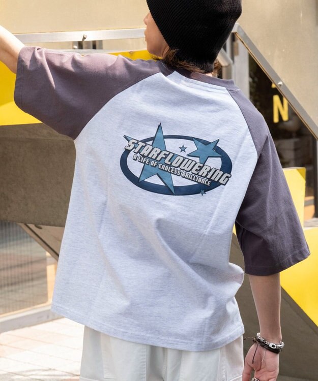 WEGO 【ユニセックス着用ITEM】ラグラングラフィックBIG　T（SS） スミクロ