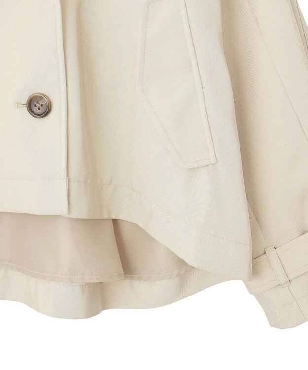 earth music&ecology 2WAYフードショートフレアトレンチ Beige