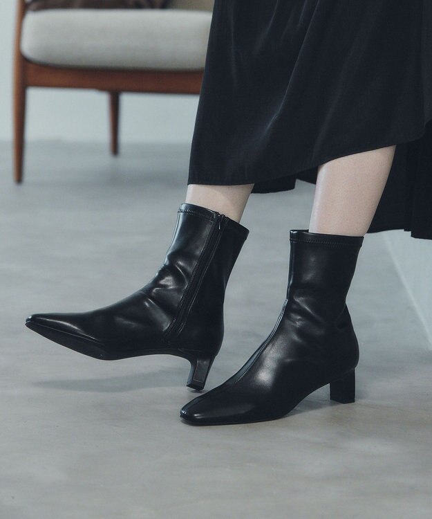 YECCA VECCA ストレッチミドルブーツ Black