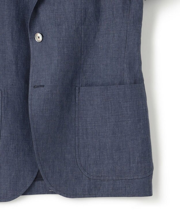 J.PRESS MEN 【WEB・一部店舗限定】リネンキャンブリック ジャケット ネイビー系