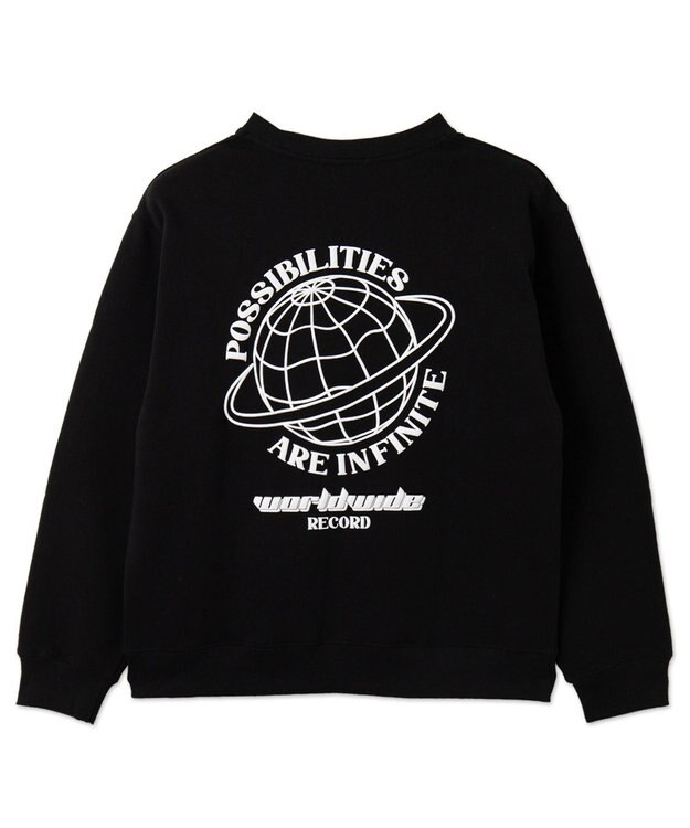 WEGO 【ユニセックス着用ITEM】リラックスフィットグラフィックプルオーバー ブラック