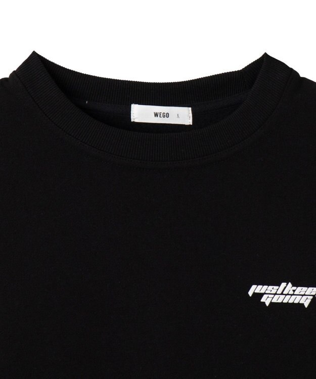 WEGO 【ユニセックス着用ITEM】リラックスフィットグラフィックプルオーバー ブラック