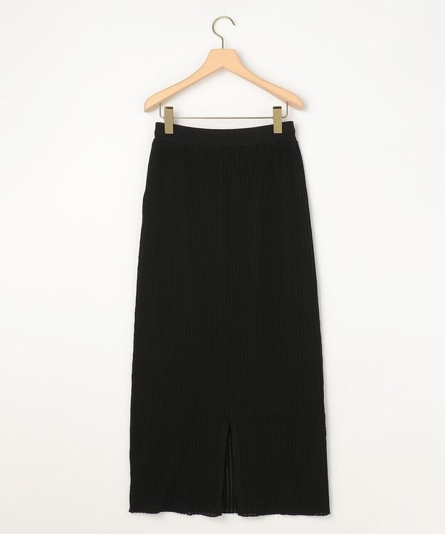 組曲 【先行予約・WEB限定】レーシーニット スカート ブラック系