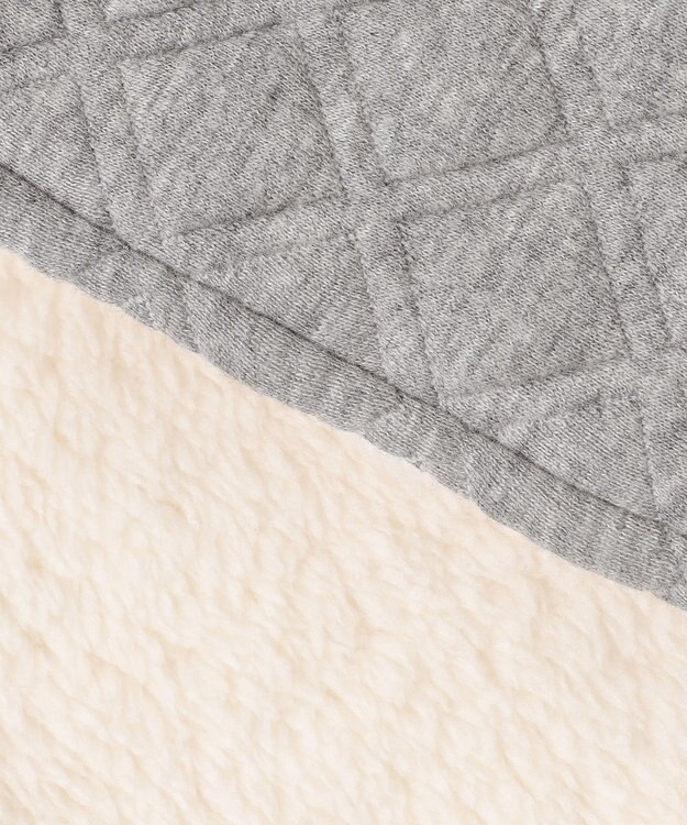 組曲 KIDS 【90㎝】くま耳 キルトマント グレー系