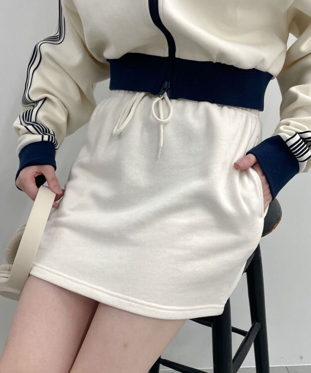 WEGO スウェットミニスカート ホワイトアイボリー