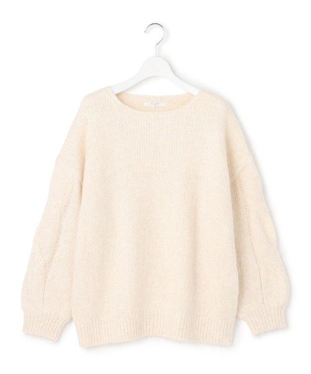 23区 【SLOW/一部店舗限定】ケーブル 袖デザイン ニット ベージュ系